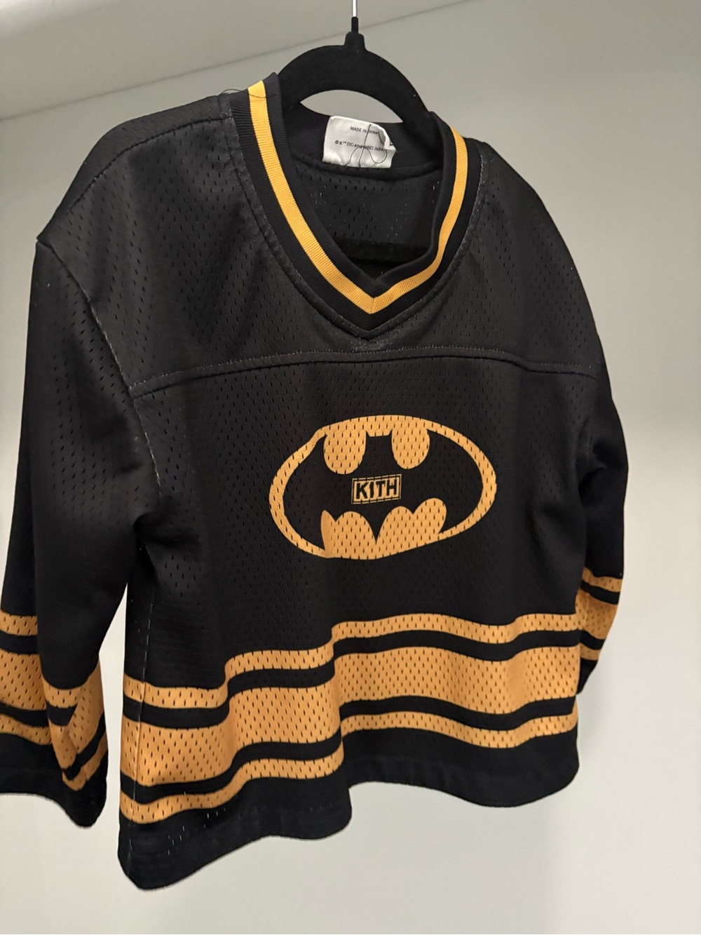 Kith Kids Black & Gold Batman Mesh Jersey